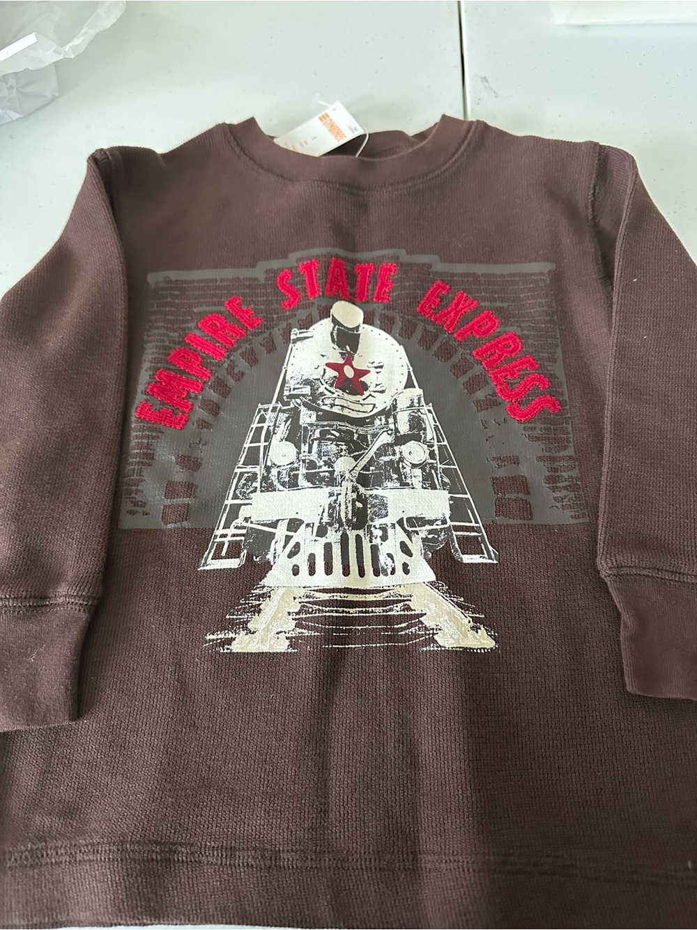 Gymboree kids  Brown  Crewneck Sweater - Empire State Express size 3T/ NWT 1384
